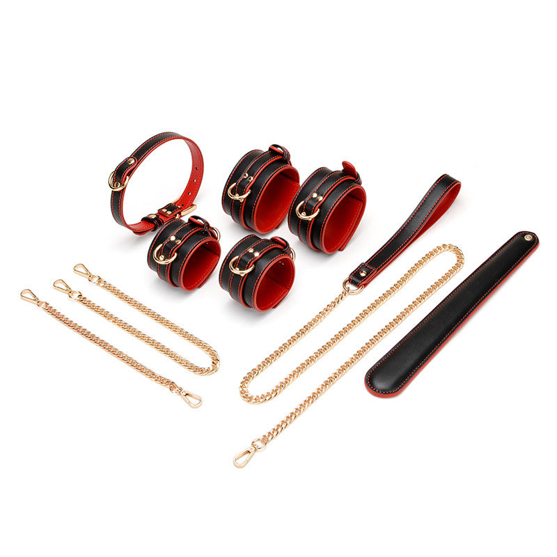 Sexual products（PU leather）, collars, traction ropes, handcuffs, foot cuffs, leather pats, leather training sets, torture tools, sexual products, adult toys