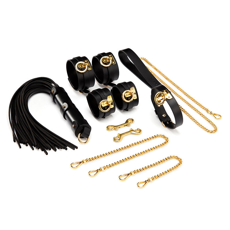 SP Binding Binding （COW Leather）Set Whip Collar for Men and Women Sexual Products Adult Products Set Sex Toys