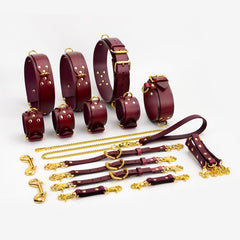 Binding and binding sexual products（COW Leather）, sex training for men and women, hands, feet, thighs, handcuffs, collars, SM set